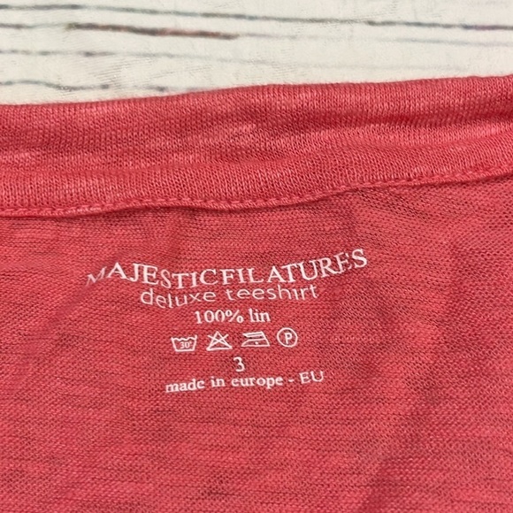 Majestic Filatures Linen Pink Tie Lightweight Snap Cardigan - Picture 2 of 8